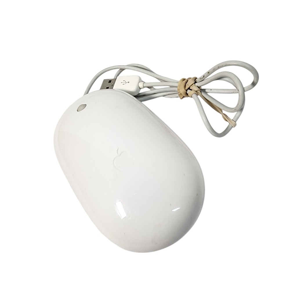 Apple Mighty Mouse A1152 EMC 2058 Wired USB Optical Mouse White